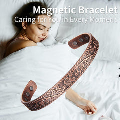 Copper Magnetic Bracelet Cuffs with 3500 Gauss Magnets