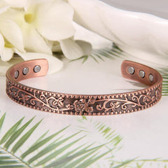 Copper Magnetic Bracelet Cuffs with 3500 Gauss Magnets