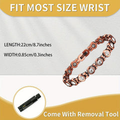 Copper Magnetic Bracelet With Crystals for Women
