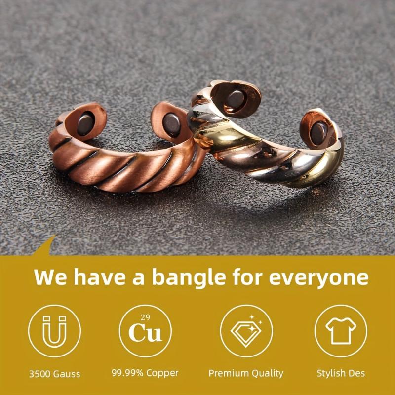 Pure Copper Magnetic Ring For Women Ladies Fingers Thumb Gift
