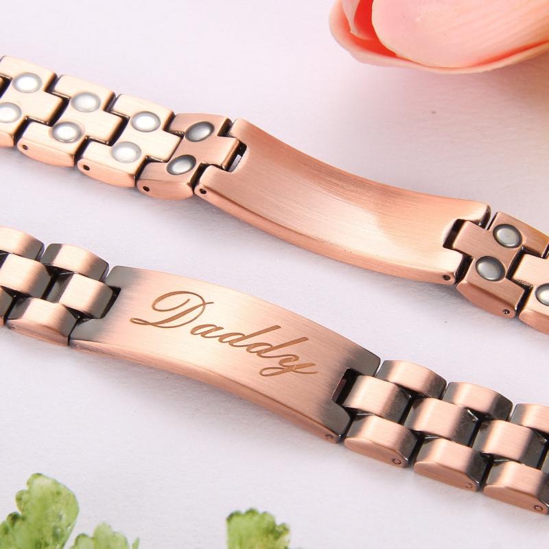 Men's Copper Magnetic Bracelet Double Row Magnets