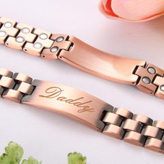 Men's Copper Magnetic Bracelet Double Row Magnets