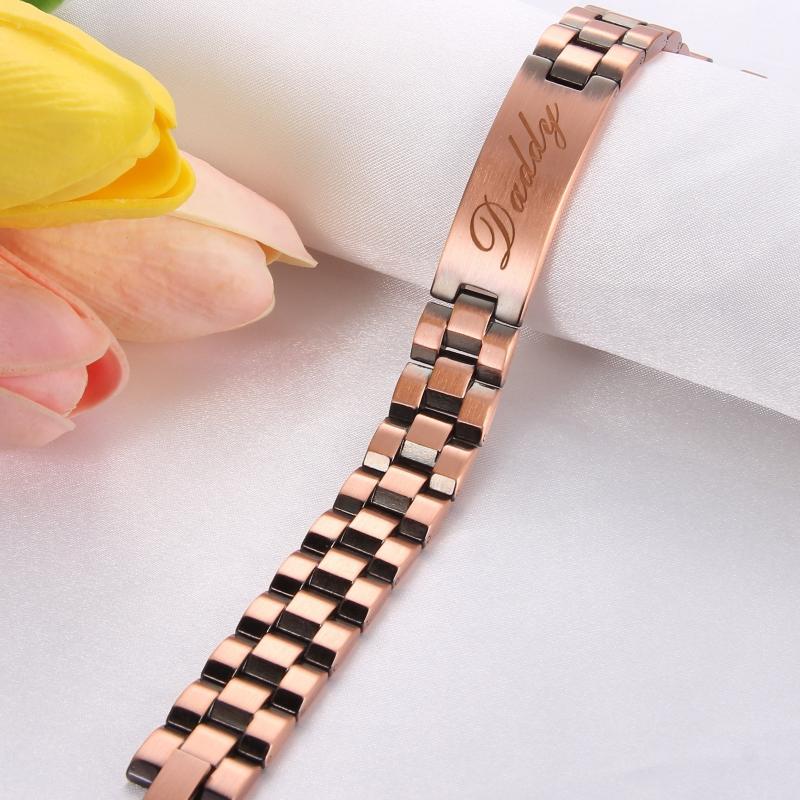 Men's Copper Magnetic Bracelet Double Row Magnets