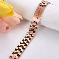 Men's Copper Magnetic Bracelet Double Row Magnets