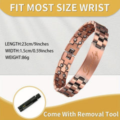 Men's Copper Magnetic Bracelet Double Row Magnets