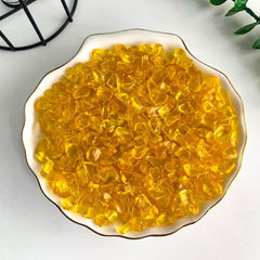 Yellow Glass Crystal Chips Polished Stones Healing Crystals Houseplants Garden