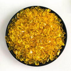 Yellow Glass Crystal Chips Polished Stones Healing Crystals Houseplants Garden