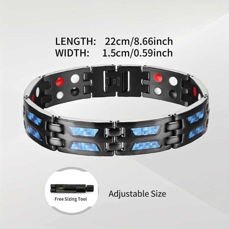 Fiber Patch Titanium Steel Bracelet Daily Birthday Gift for Men