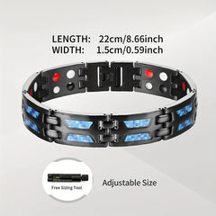 Fiber Patch Titanium Steel Bracelet Daily Birthday Gift for Men
