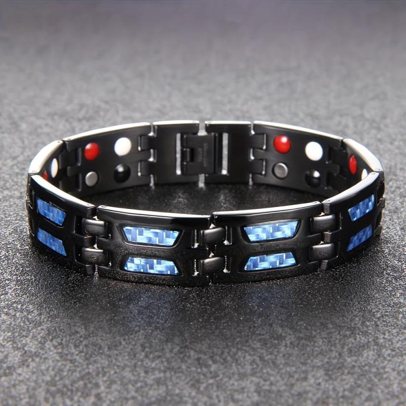 Fiber Patch Titanium Steel Bracelet Daily Birthday Gift for Men