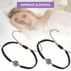 Natural Amethyst Woven Bracelet - Energy Stone Women's Bracelet