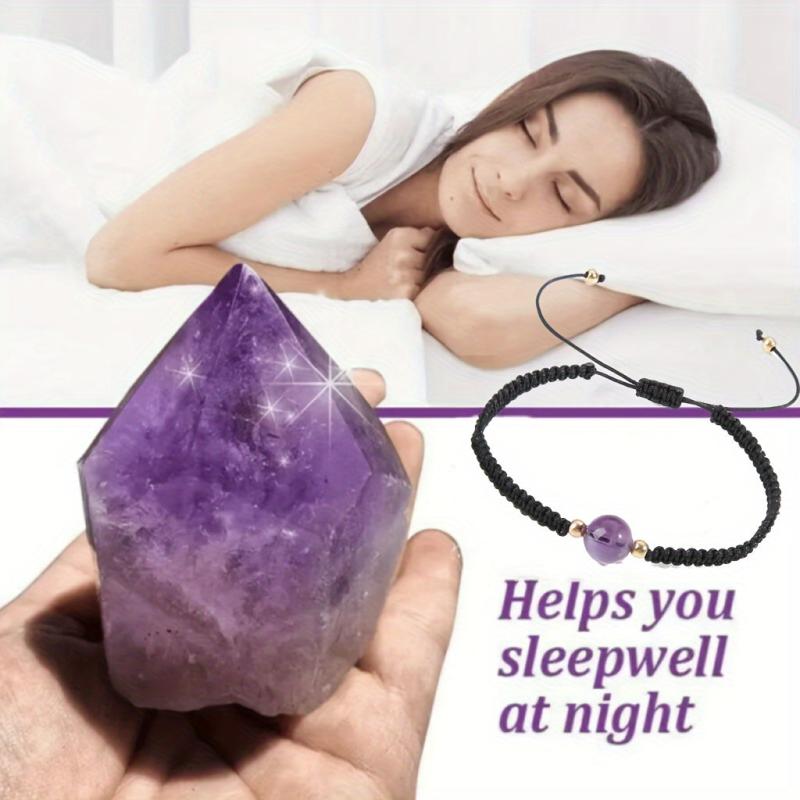 Natural Amethyst Woven Bracelet - Energy Stone Women's Bracelet