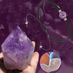 Natural Amethyst Woven Bracelet - Energy Stone Women's Bracelet