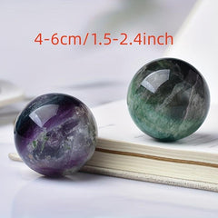 Natural Fluorite Sphere Crystal Raw Healing Stone