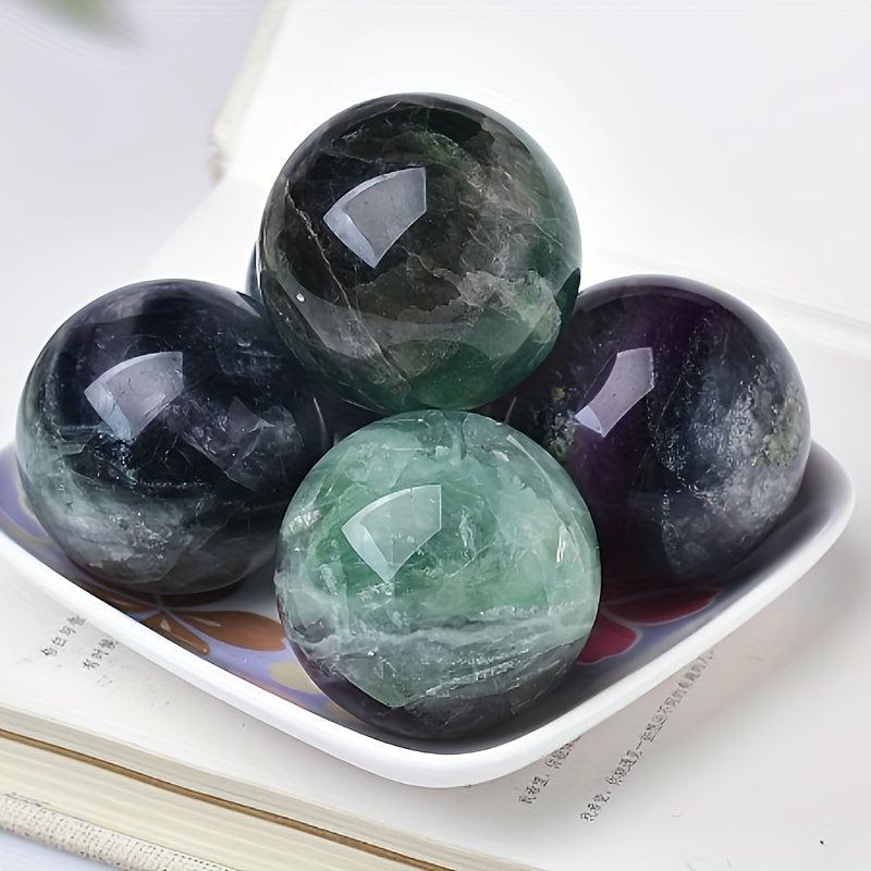 Natural Fluorite Sphere Crystal Raw Healing Stone