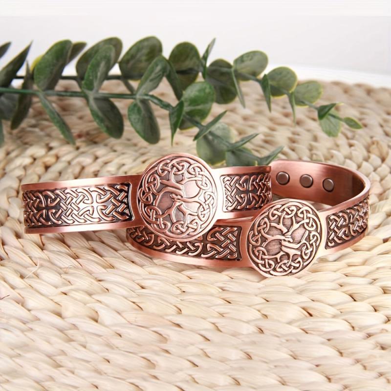 Copper Magnetic Bracelet for Men with 3500 Gauss Magnets