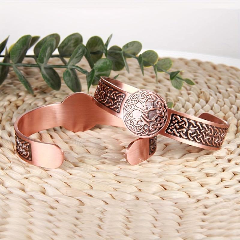 Copper Magnetic Bracelet for Men with 3500 Gauss Magnets