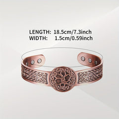 Copper Magnetic Bracelet for Men with 3500 Gauss Magnets