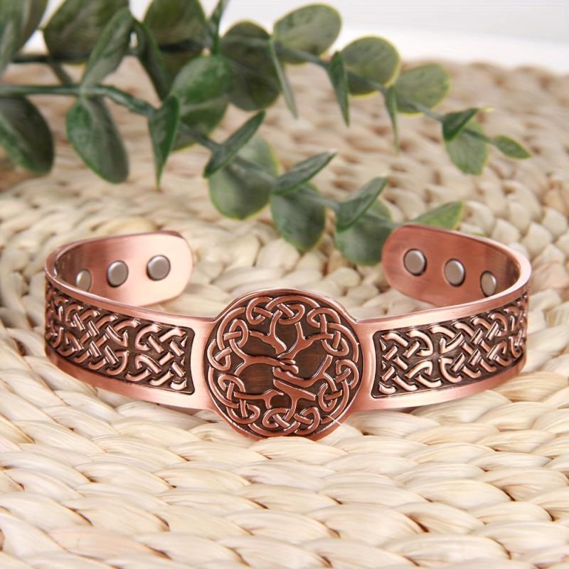 Copper Magnetic Bracelet for Men with 3500 Gauss Magnets
