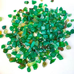 Green Agate Crystal Chips Polished Stones for Jewelry Making