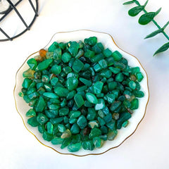 Green Agate Crystal Chips Polished Stones for Jewelry Making