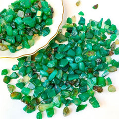 Green Agate Crystal Chips Polished Stones for Jewelry Making