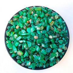 Green Agate Crystal Chips Polished Stones for Jewelry Making