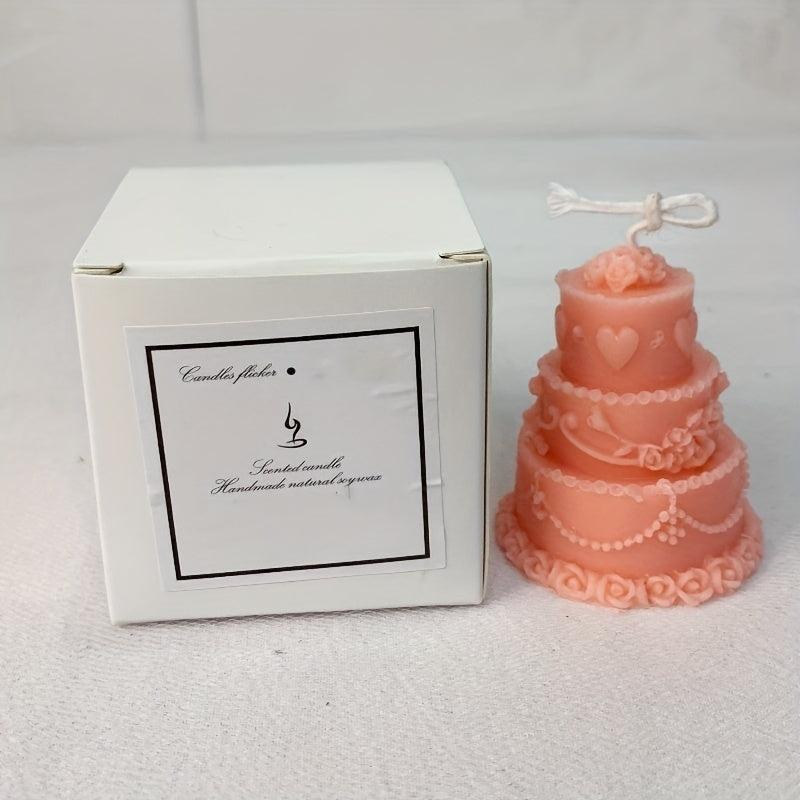 Flame Cake Scented Candle Double Layer Three Layer Birthday Cake