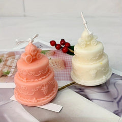 Flame Cake Scented Candle Double Layer Three Layer Birthday Cake