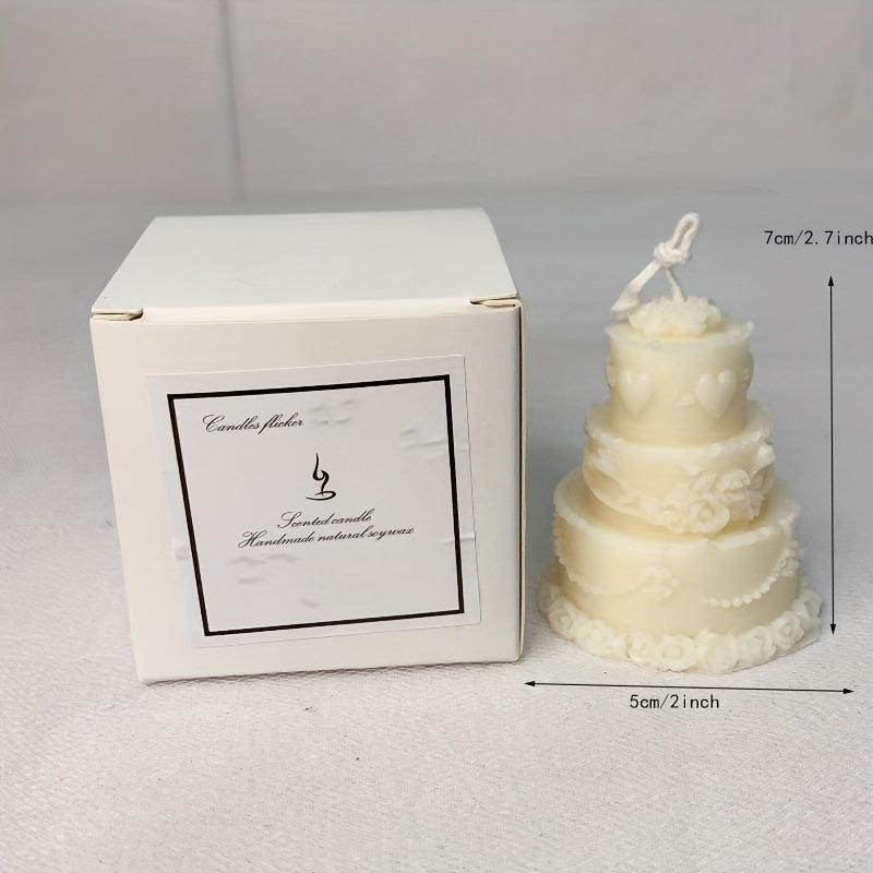 Flame Cake Scented Candle Double Layer Three Layer Birthday Cake
