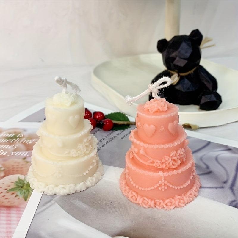 Flame Cake Scented Candle Double Layer Three Layer Birthday Cake