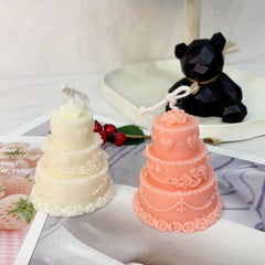 Flame Cake Scented Candle Double Layer Three Layer Birthday Cake