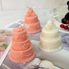 Flame Cake Scented Candle Double Layer Three Layer Birthday Cake