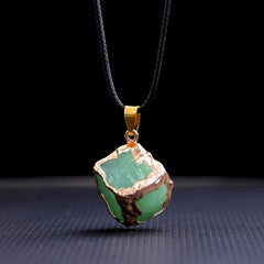 Stained Glass Square Necklace Crystals Meditation Reiki Energy Pendant