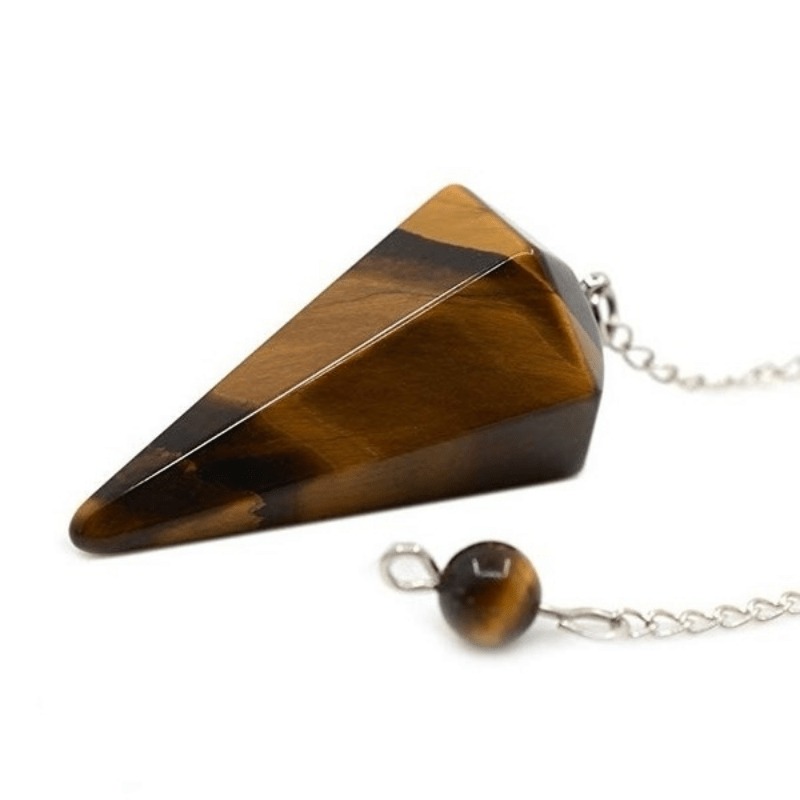 Hexagonal Healing Crystal Pendant Pendulum Natural Stone Quartz Gemstone Pointed