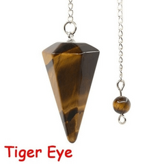Hexagonal Healing Crystal Pendant Pendulum Natural Stone Quartz Gemstone Pointed