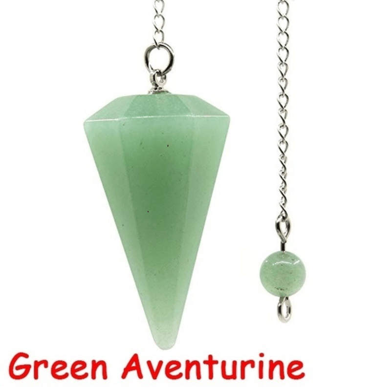Hexagonal Healing Crystal Pendant Pendulum Natural Stone Quartz Gemstone Pointed