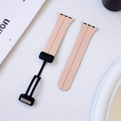 Soft Silicone Watch Band Compatible 38 40 41mm Quick Release Magnetic Strap