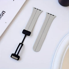 Soft Silicone Watch Band Compatible 38 40 41mm Quick Release Magnetic Strap