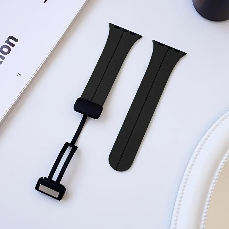 Soft Silicone Watch Band Compatible 38 40 41mm Quick Release Magnetic Strap