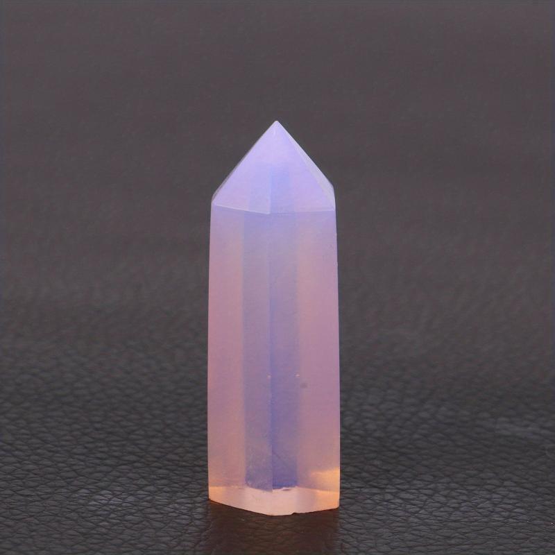 Pink Opal Crystal Tower Obelisk Mineral Specimen for Home Decor Office