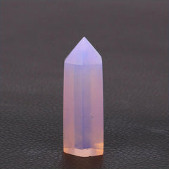 Pink Opal Crystal Tower Obelisk Mineral Specimen for Home Decor Office