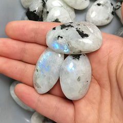 Irregular Rainbow Moonstone Palm Stone Pocket Massage Trouble Stone