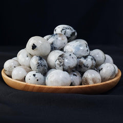 Irregular Rainbow Moonstone Palm Stone Pocket Massage Trouble Stone