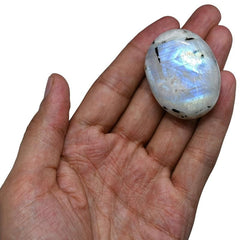 Irregular Rainbow Moonstone Palm Stone Pocket Massage Trouble Stone