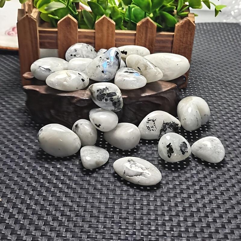Irregular Rainbow Moonstone Palm Stone Pocket Massage Trouble Stone