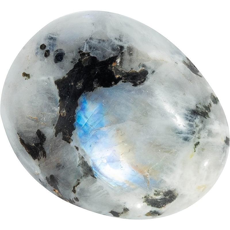 Irregular Rainbow Moonstone Palm Stone Pocket Massage Trouble Stone