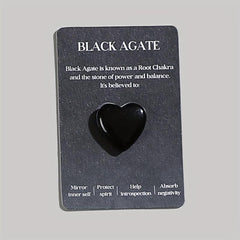 1pc Heart Shaped Crystals Set Love Gemstones With Introduction And Greeting Card
