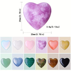 1pc Heart Shaped Crystals Set Love Gemstones With Introduction And Greeting Card