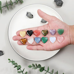 1pc Heart Shaped Crystals Set Love Gemstones With Introduction And Greeting Card